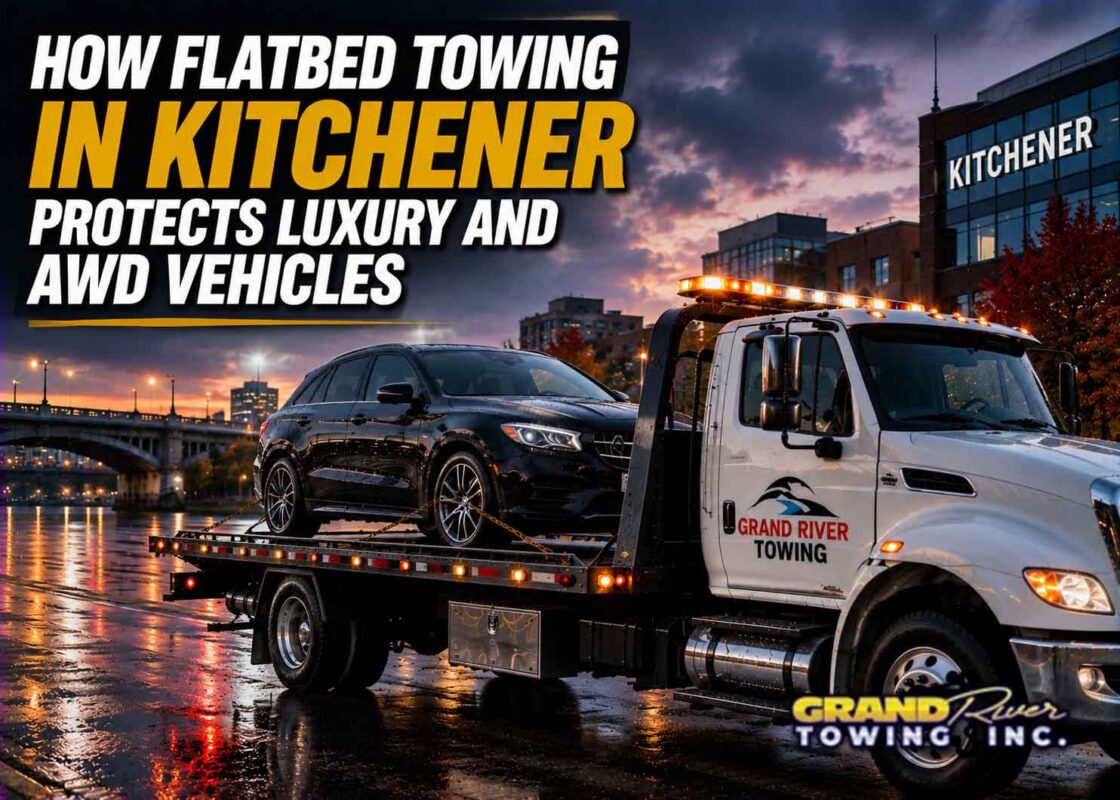 How Flatbed Towing in Kitchener Protects Luxury and AWD Vehicles